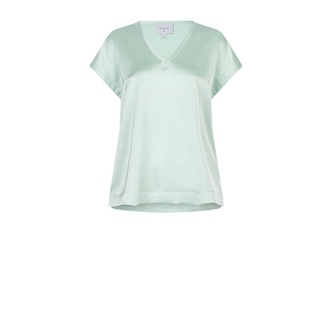 Luza Satin V-neck top Pistachio