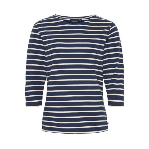  Sea Ranch Cannes 3/4 sleeve Tee 4017 SR Navy/Ecru 