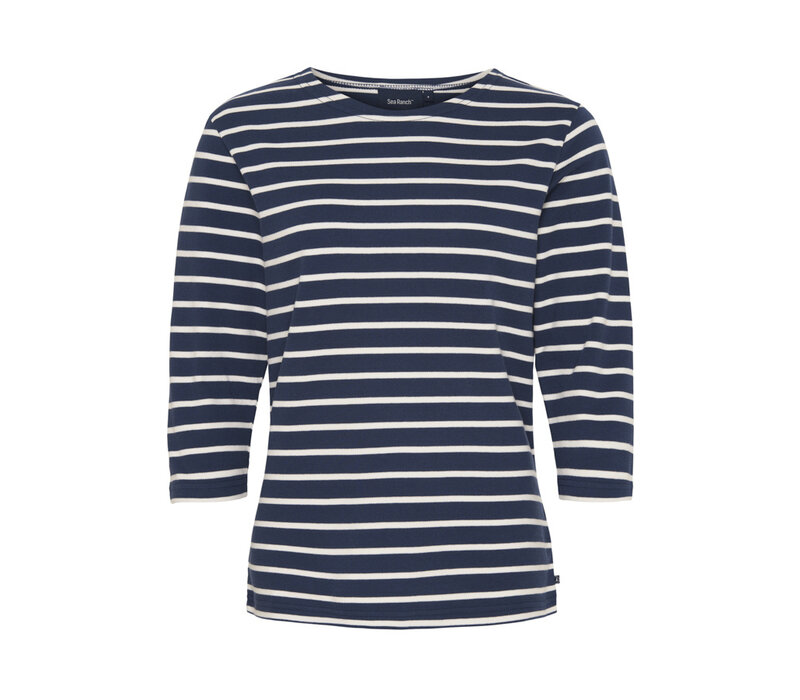 Cannes 3/4 sleeve Tee 4017 SR Navy/Ecru