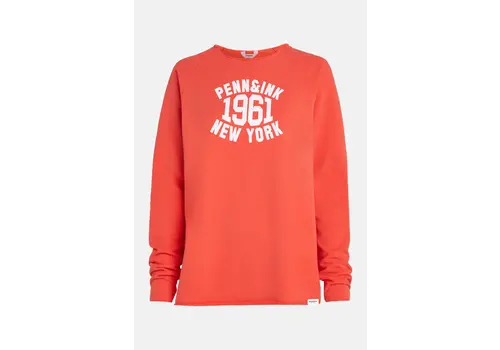 PENN&INK Sweater print coral white