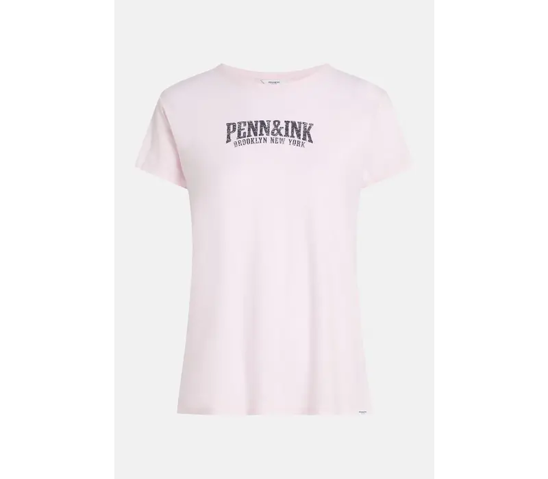 T-shirt print light pink graphite