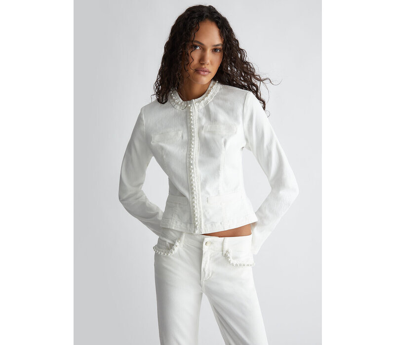 DRILL STRETCH JACKET  BIANCO LANA