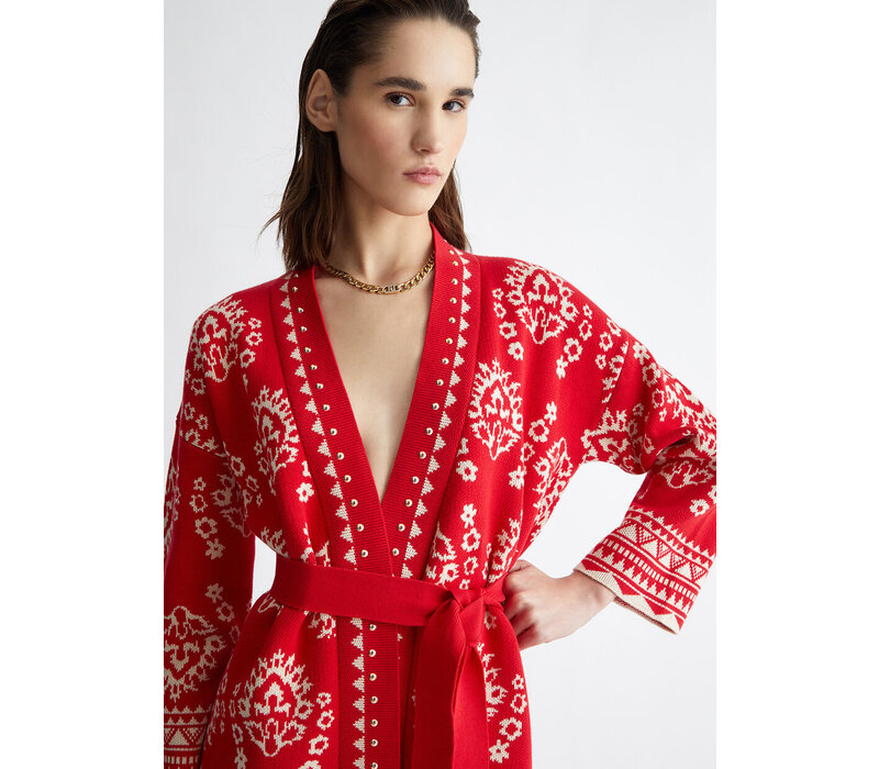 DREAM JACQUARD JACKET  RED ORIENTAL DREAM