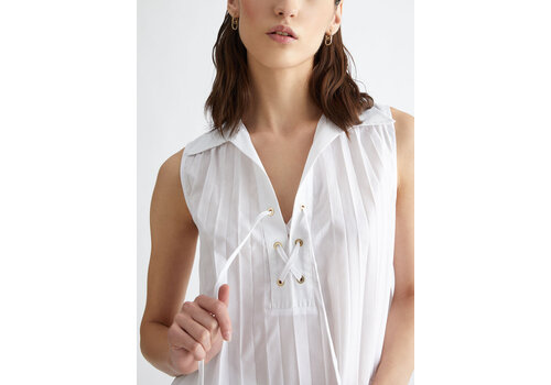 Liu Jo TESS POPLIN TANKTOP  BIANCO OTTICO