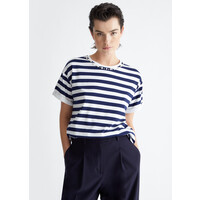 STRIPED T SHIRT  BCO/MYSTERY EMBR