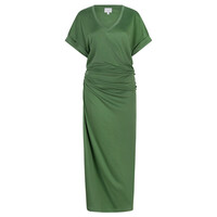 Giu Detailed Midi Dress Moss Green