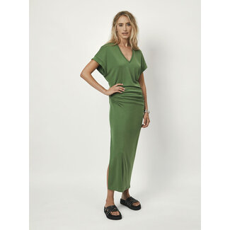 Giu Detailed Midi Dress Moss Green