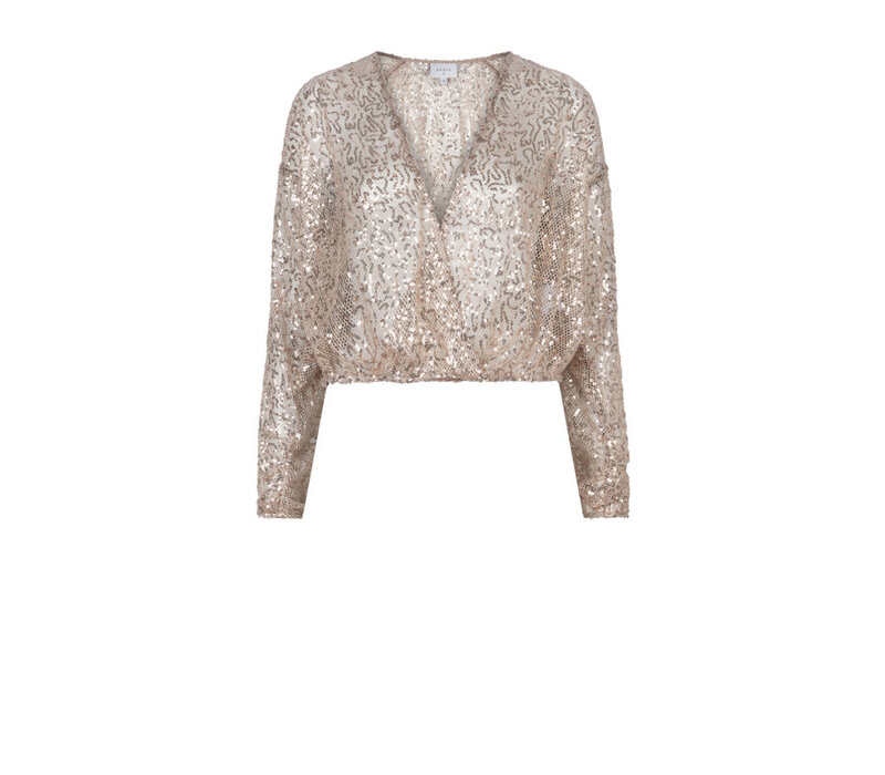 Crazyabout Sequins Cardigan Pink Champagne