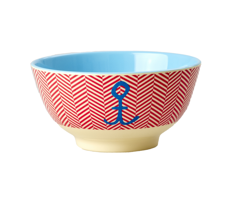 Melamine Bowl with Anchor Print - Medium - 700 ml