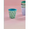 Rice Melamine Cup with Green and Turquoise Star Print - Medium - 250 ml