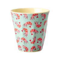 Melamine Cup with Shrimp Print - Medium - 250 ml