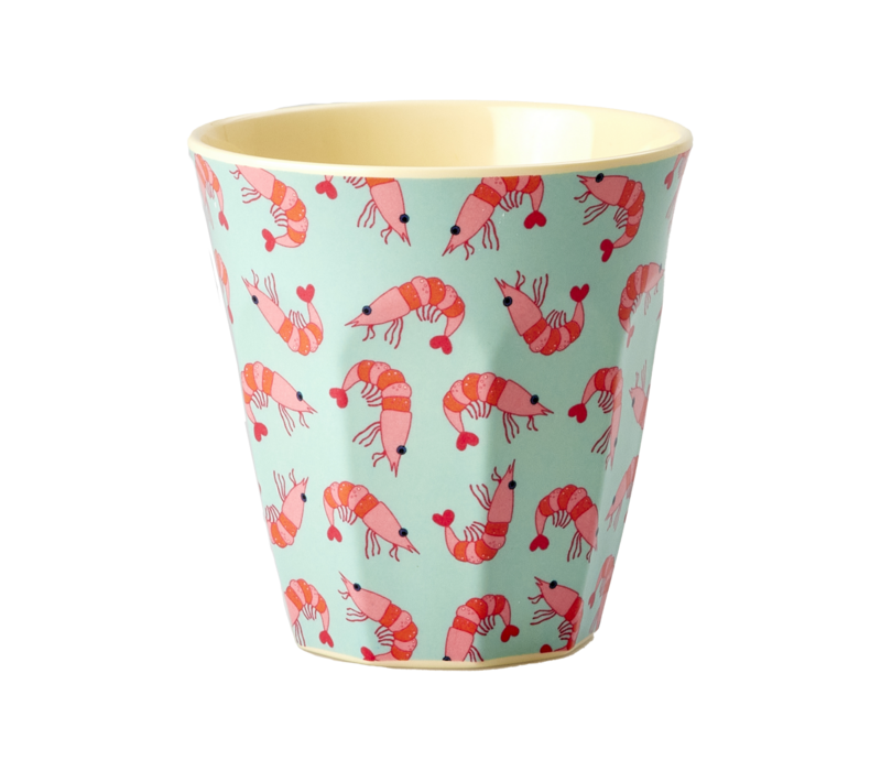 Melamine Cup with Shrimp Print - Medium - 250 ml