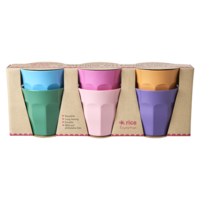 Melamine Cups in 6 Asst. Colors - Medium - 6 Pack - 250 ml