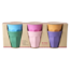 Rice Melamine Cups in 6 Asst. Colors - Medium - 6 Pack - 250 ml
