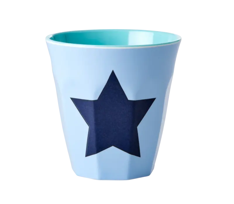 Melamine Cup with Star - Soft Blue - Medium - 250 ml