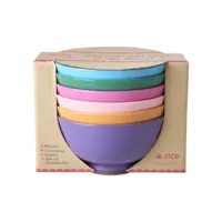 Melamine Soup Bowl in 6 Asst. Colors - 6 Pack - 400 ml