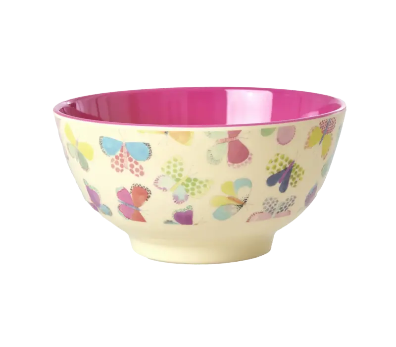 Melamine Bowl with Butterfly Print - Medium - 700 ml