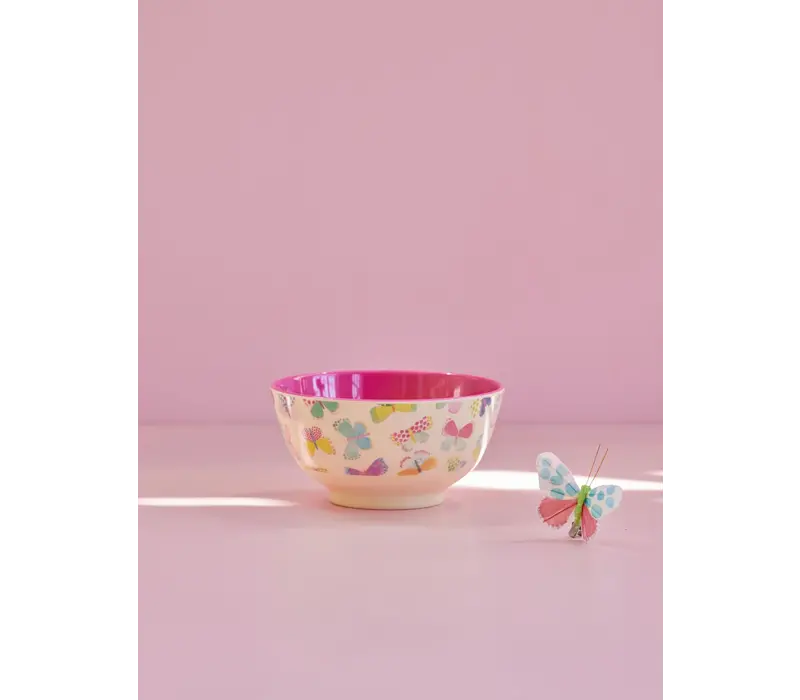 Melamine Bowl with Butterfly Print - Medium - 700 ml