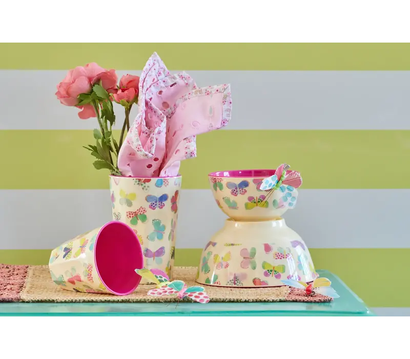 Melamine Cup with Butterfly Print - Medium - 250 ml