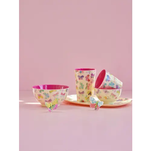  Rice Melamine Cup with Butterfly Print - Medium - 250 ml 