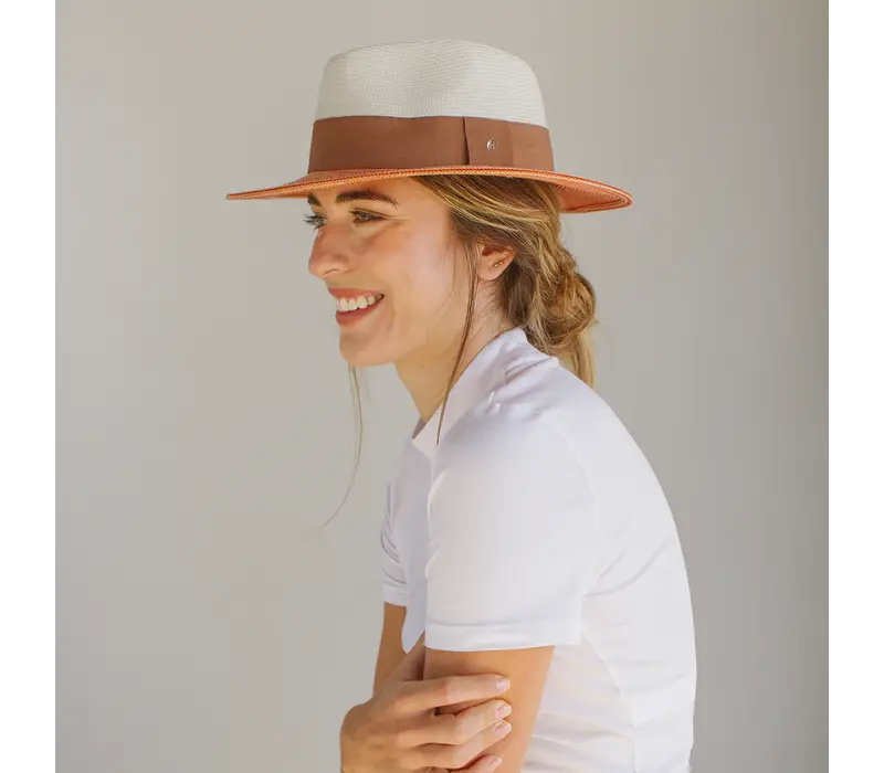 Naledi Fedora - Ivory/Tan 58cm