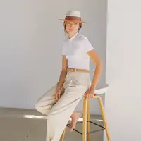 Naledi Fedora - Ivory/Tan 58cm