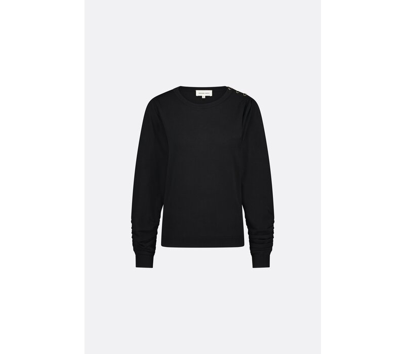 Molly Scrunch Pullover Black