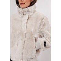 Short fake fur jacket Birch