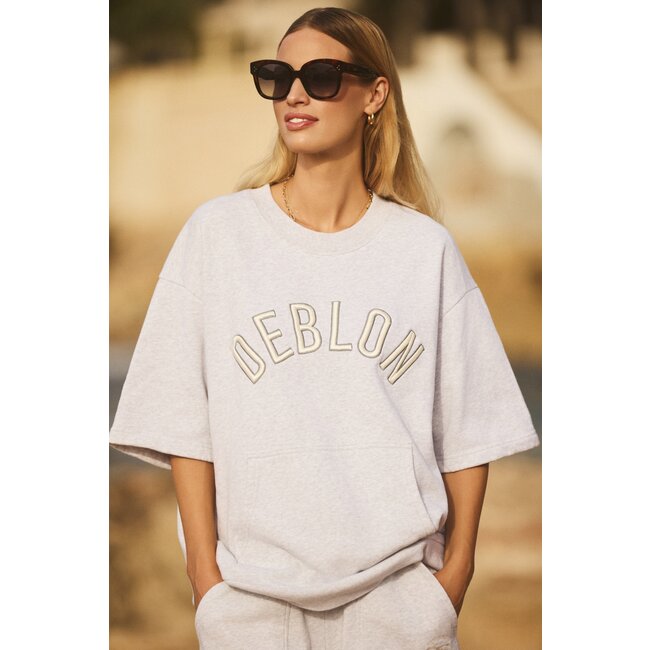 Deblon Lara Sweater Short Sleeve Light Grey Melange