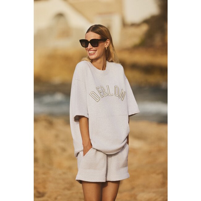 Deblon Lara Sweater Short Sleeve Light Grey Melange