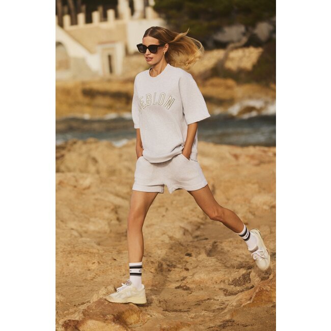 Deblon Lara Sweater Short Sleeve Light Grey Melange