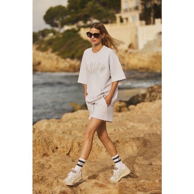 Deblon Lara Sweater Short Sleeve Light Grey Melange