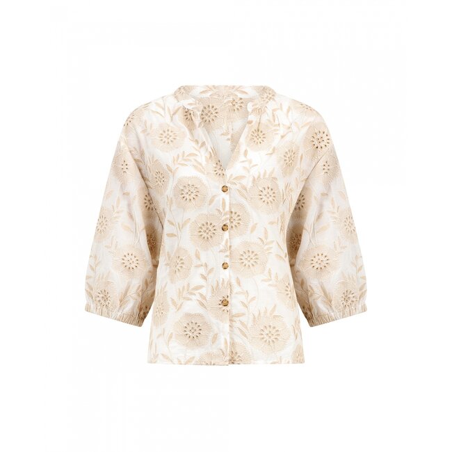 Knit-ted Penny Blouse Sand