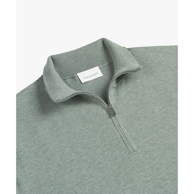 Profuomo PULLOVER HALF ZIP LS GREEN
