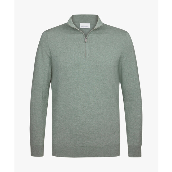 Profuomo PULLOVER HALF ZIP LS GREEN