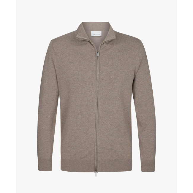 Profuomo CARDIGAN FULL ZIP M BROWN