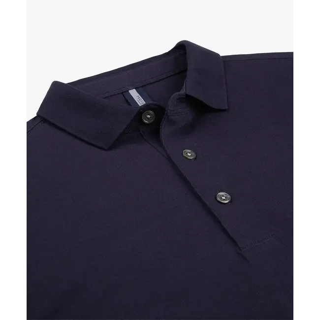 Profuomo Navy stretch pique polo