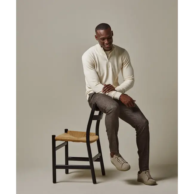 Profuomo PULLOVER HALFZIP OFF WHITE