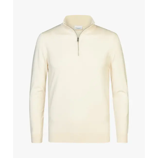 Profuomo PULLOVER HALFZIP OFF WHITE