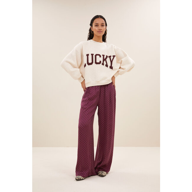 By-Bar bibi patchwork sweater oyster melee