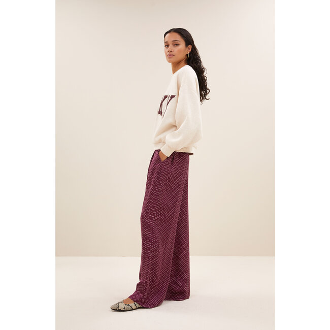 By-Bar bibi patchwork sweater oyster melee