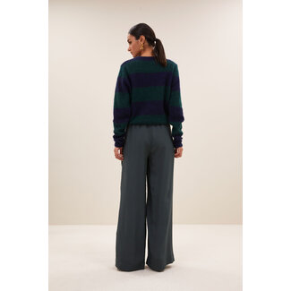 By-Bar gwen big stripe pullover dark green stripe