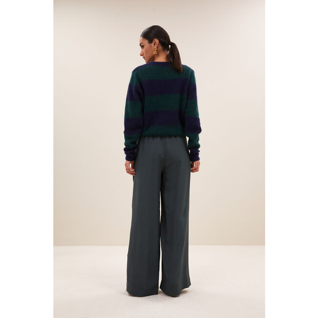 By-Bar gwen big stripe pullover dark green stripe