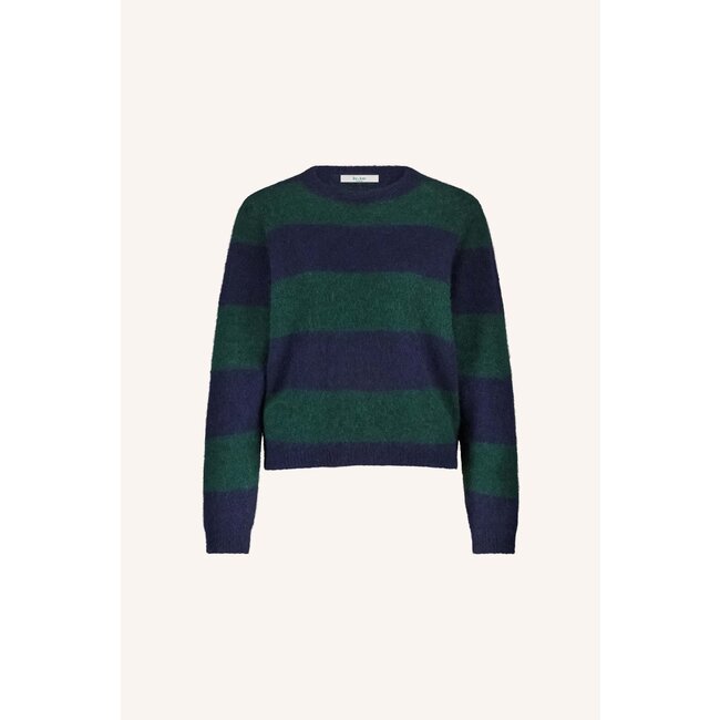 By-Bar gwen big stripe pullover dark green stripe