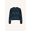 By-Bar gwen big stripe pullover dark green stripe