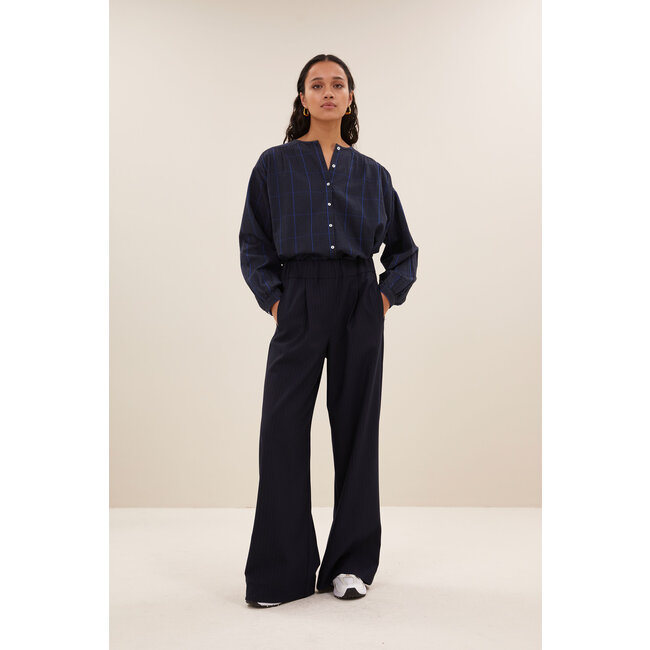 By-Bar benji kingsblue stripe pants dark navy