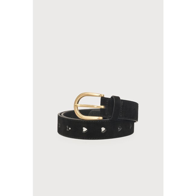 Fabienne Chapot Cut It Out Heart Belt Black
