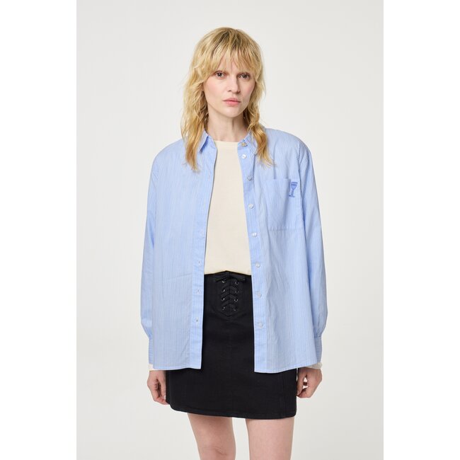 Fabienne Chapot Alex Blouse Warm White/Pool Blue