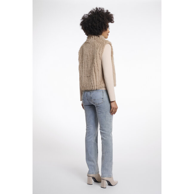 Rino & Pelle Gilet with closure  Oat