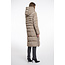 Rino & Pelle Long padded hooded coat with faux fur  Toffee